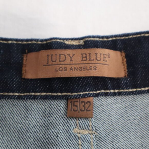 Judy Blue Womens Retro Wide Leg Dark Wash Jeans Size 15/32 Like New High Rise - Picture 5 of 11